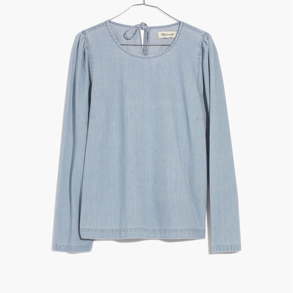Madewell Denim Puff-Sleeve Swing Shirt NWT size small 100% cotton